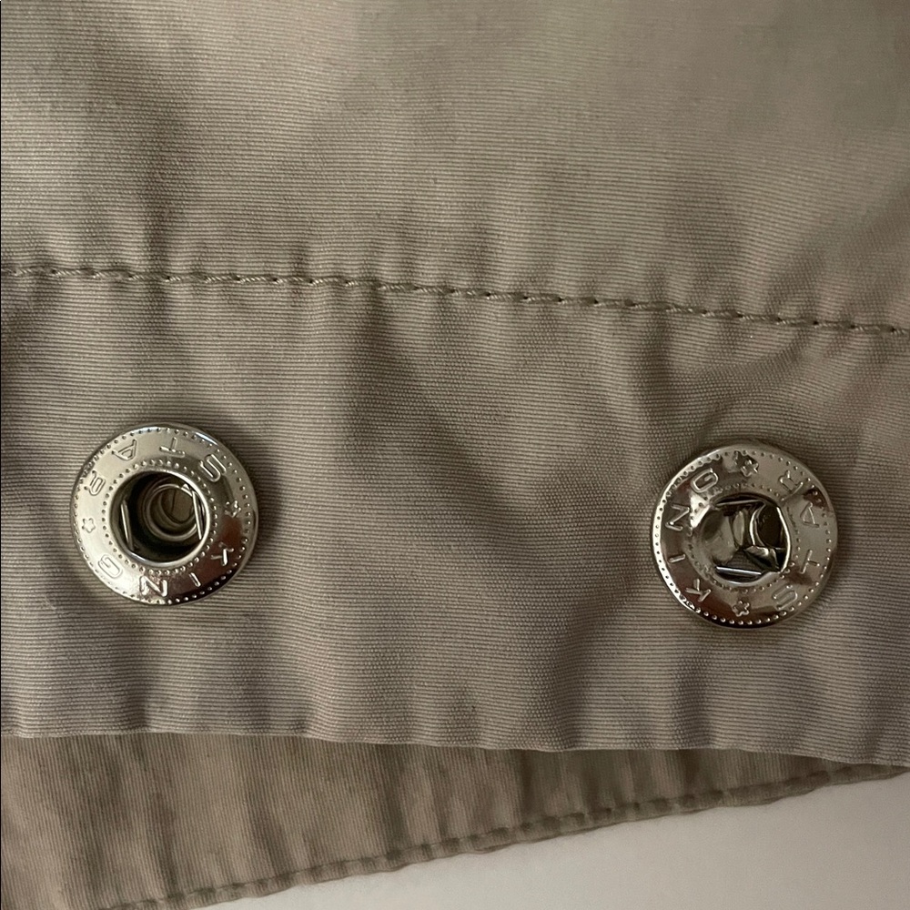 Frankie Shop Beige Hooded Button Front Oversized Parka - Picture 16 of 16